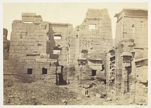 Le Palais du Temple, Medinet-Haboo, vers 1857 - Francis Frith