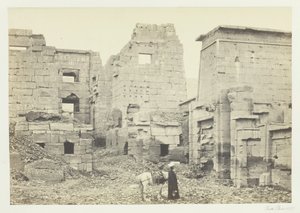 Le Palais du Temple, Médinet Haboo - Francis Frith