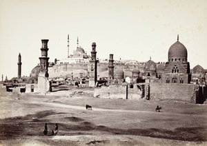 Tombes dans le cimetière sud, Le Caire - Francis Frith