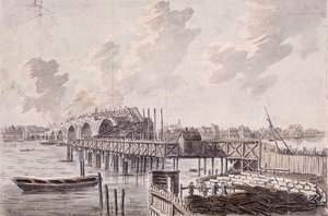 Construction du pont de Blackfriars, Londres - Francis Grose