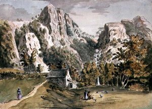 Cascade à Keswick, Cumberland - Francis Grose