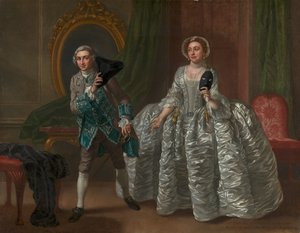 David Garrick et Mme Pritchard dans "The Suspicious Husband" de Benjamin Hoadley