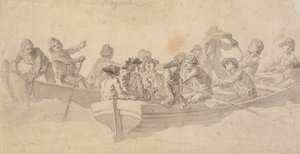 Figures dans des bateaux - Francis Hayman