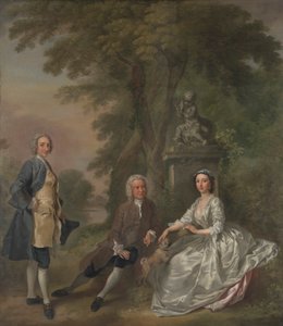 Jonathan Tyers, avec sa fille Elizabeth, et son mari John Wood - Francis Hayman