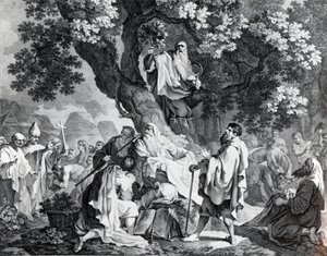Les druides, ou la conversion des Bretons au christianisme, gravé par Simon François Ravenet, imprimé en 1778