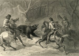 Californiens natifs lassant un ours, 1874 - Francis Holl