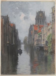 Derrière la Groote Kirk, Dordrecht, vers 1880