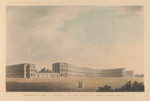 Vue en perspective du croissant en cours de construction près de la ville de Birmingham - Francis Jukes