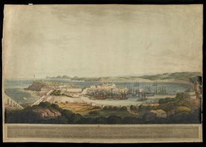 Vue sud de Corunna depuis les hauteurs près du couvent de Sainte-Marguerite - Francis Lee