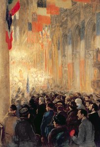 Service à Notre-Dame, action de grâce pour la victoire après la Grande Guerre Internationale - Francis Luis Mora