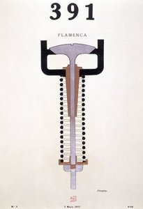 Couverture du "391" de Picabia (1879-1953), n° 3 du 01/03/1917 (lithographie)