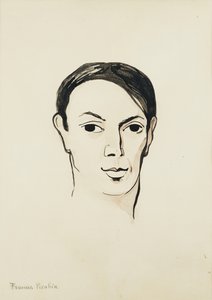 Portrait de Pablo Picasso ; Portrait de Pablo Picasso, vers 1902-1905 (aquarelle, pinceau, encre noire et crayon sur papier) - Francis Picabia