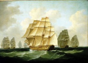 Épisodes des guerres napoléoniennes (1803-1815) : Les poursuites menées par Richard Strachan, au large du cap Ortegal (Espagne), 4 novembre - Francis Sartorius