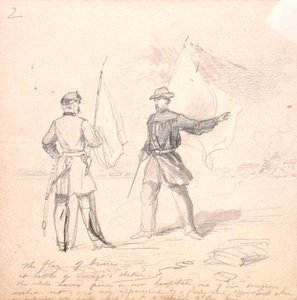 Drapeau de trêve, vers 1860 - Francis Schell
