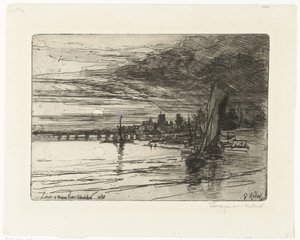 Pont sur la Tamise - Francis Seymour Haden (Sir) (signed by artist)