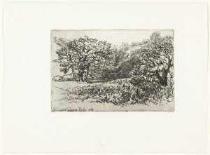 Landschap met een kudde dieren - Francis Seymour Haden (Sir) (signed by artist)