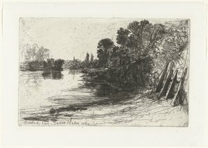 Rive de la Tamise à Brentford - Francis Seymour Haden (Sir) (signed by artist)
