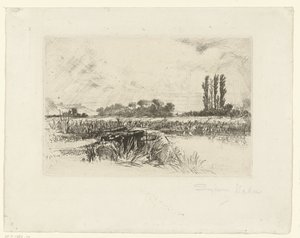 Prairie inondable - Francis Seymour Haden (Sir) (signed by artist)