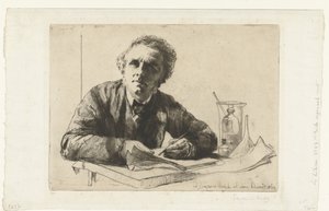 Autoportrait de Francis Seymour-Haden - Francis Seymour Haden (Sir) (signed by artist)