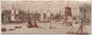 Une esquisse au large de Greenwich - Francis Seymour Haden
