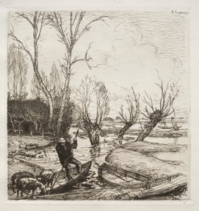 Au Marais Inondé: La Bergère - Francis Seymour Haden