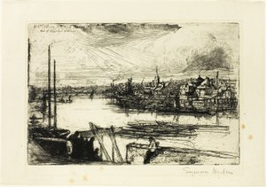 Battersea Reach - Francis Seymour Haden
