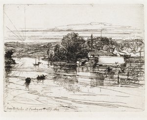 Depuis le pont à Cardigan - Francis Seymour Haden