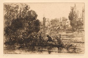 Portefeuille de Hamerton III : Église de Twickenham - Francis Seymour Haden