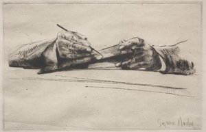 Mains en pointe sèche