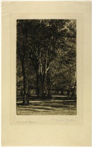 Jardins de Kensington, n° II (grande plaque) - Francis Seymour Haden