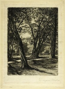 Jardins de Kensington, No. I (petite plaque) - Francis Seymour Haden