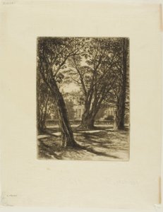 Jardins de Kensington, No. I (petite planche) - Francis Seymour Haden
