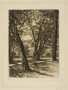 Jardins de Kensington, No. I (petite planche) - Francis Seymour Haden