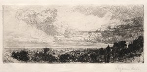 Par la fenêtre du bureau, 1862