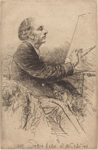 Autoportrait au chevalet - Francis Seymour Haden