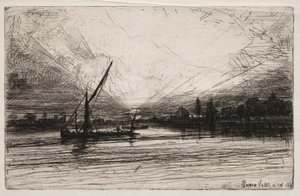 Coucher de soleil sur la Tamise - Francis Seymour Haden