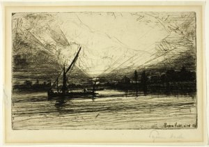 Coucher de Soleil sur la Tamise - Francis Seymour Haden