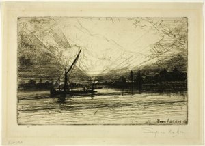 Coucher de soleil sur la Tamise - Francis Seymour Haden
