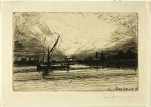 Coucher de soleil sur la Tamise - Francis Seymour Haden