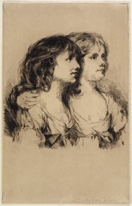 Les Jumelles-Sarah et Anne Haden (No. 2), 1885 - Francis Seymour Haden