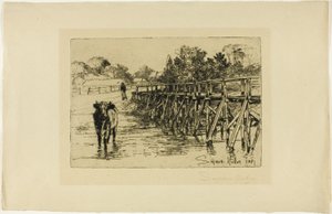 Le gué du village - Francis Seymour Haden