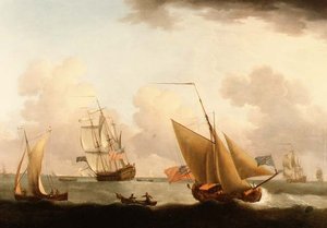 Navires au large de la Côte Néerlandaise - Francis Swaine