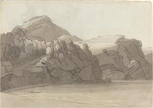 Une côte rocheuse à Coombmartin, Devon (Baie de Combe Martin)