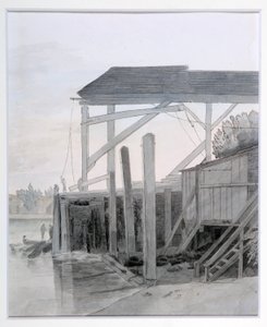 Un quai, vers 1800 - Francis Towne
