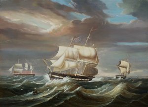 Frégates de Blackwall dans une brise forte - Francis Tudgay