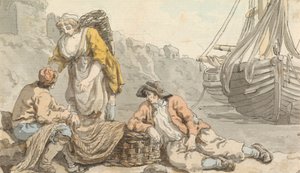 Pêcheurs avec paniers et filets