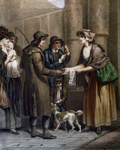 Vendeur de partitions musicales pour nouvelles chansons, gravure de Francis Wheatley de Cries in London - Francis Wheatley