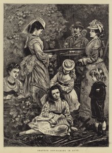 Cueillette amateur de houblon dans le Kent - Francis Wilfred Lawson