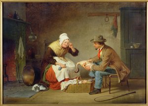 Marchandage (La dinde de Noël) c.1858 - Francis William Edmonds