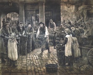 Scène de Covent Garden - Femmes Travailleuses Debout - Francis William Lawson